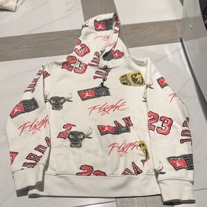 Jordan White and Red Graphic Hoodie